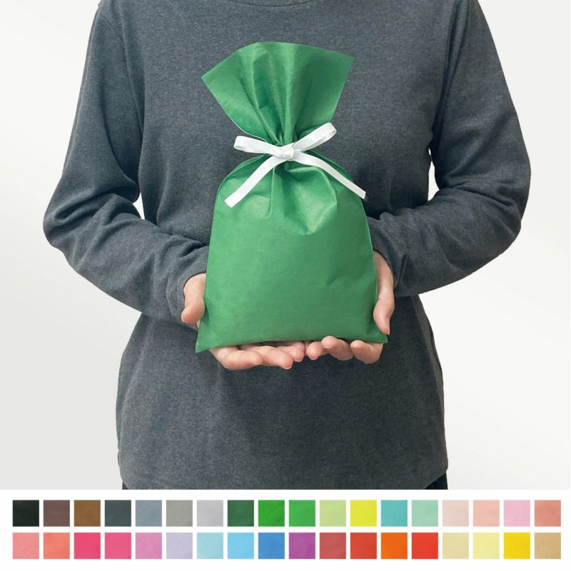 ソフトバッグ彩／S4サイズ　2穴リボン巾着 100枚入｜ラッピング資材の仕入れならラッピングの森