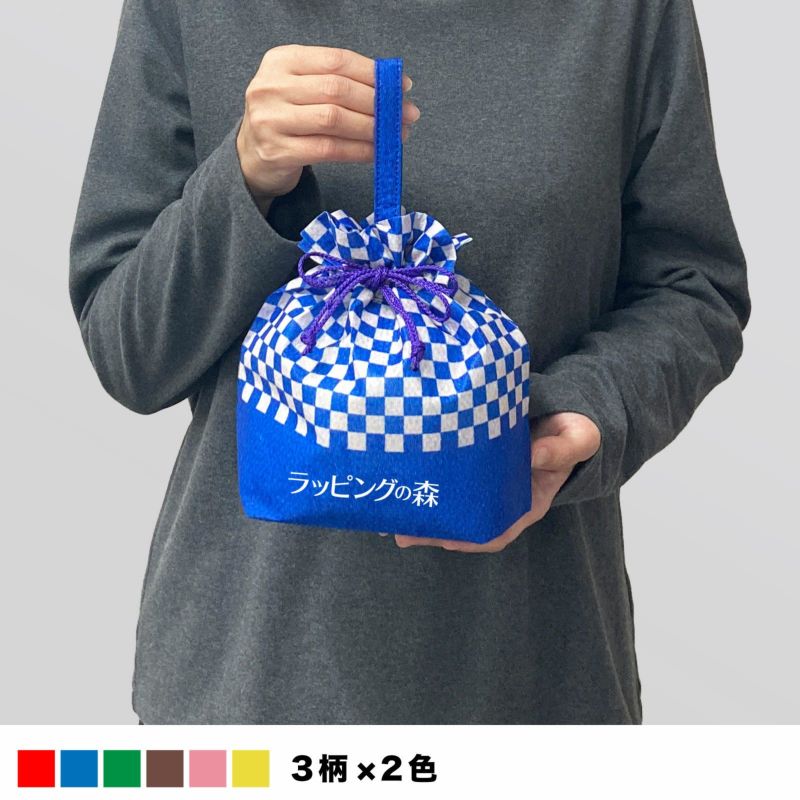 アパレル資材｜【リピーター専用】和柄手提げ巾着FP　名入れ有　100枚入