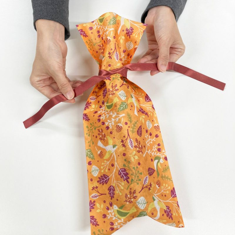 ラッピング｜ボトルバッグ　オータムバード柄　20枚入