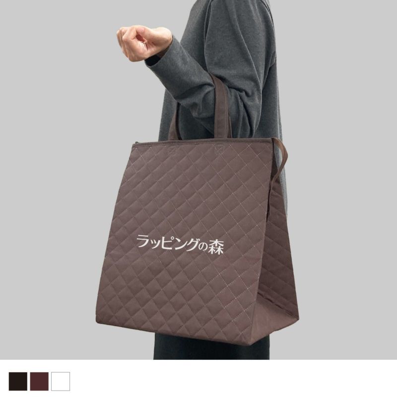 不織布バッグ｜【1000枚以上専用】カラークールキルトバッグ　大　名入れ有り　100枚入