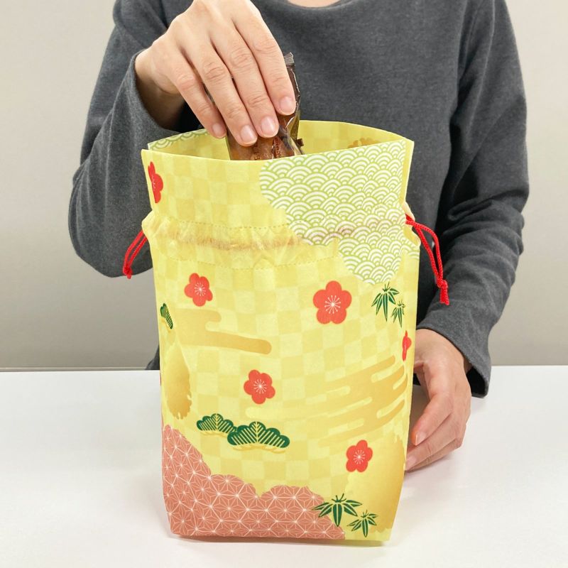 ラッピング｜【セミオーダー】巾着袋（中）｜不織布ラッピング袋｜100枚入