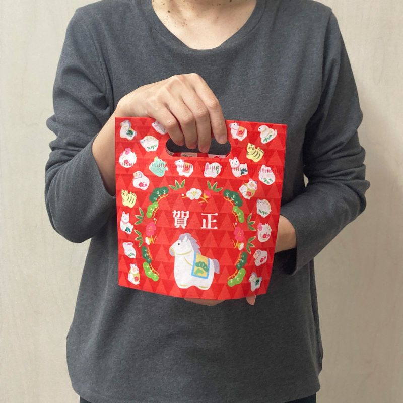 冬のラッピングセット／【正月】干支ウマ年ラッピングセット｜不織布ラッピング袋