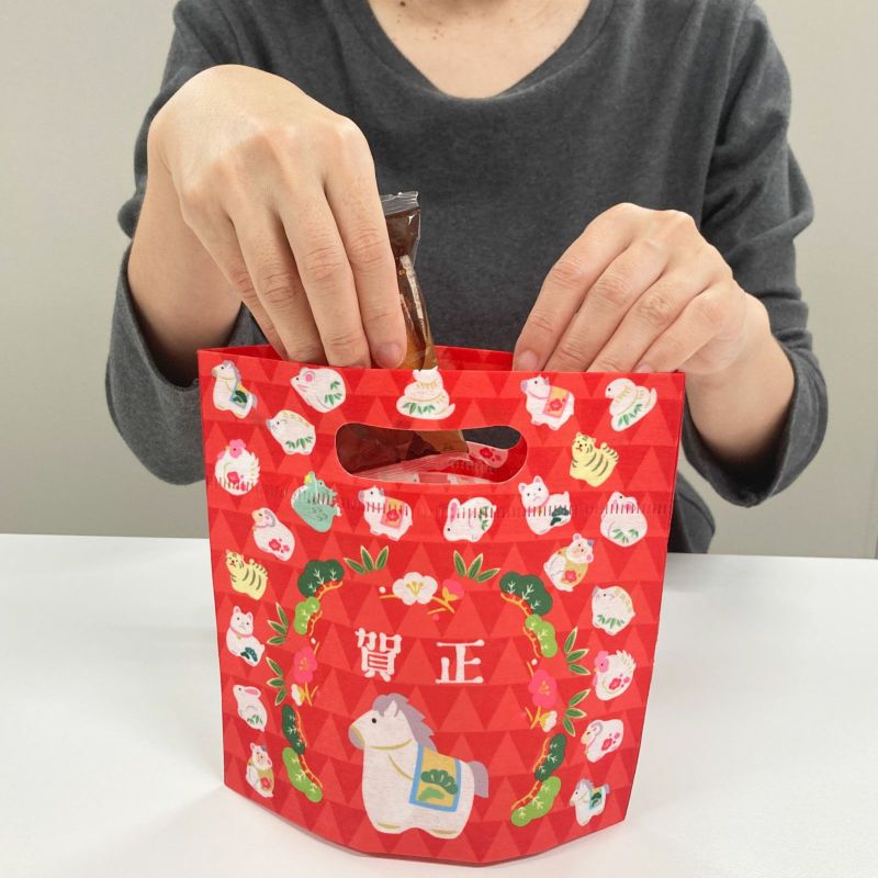 冬のラッピングセット／【正月】干支ウマ年ラッピングセット｜不織布ラッピング袋