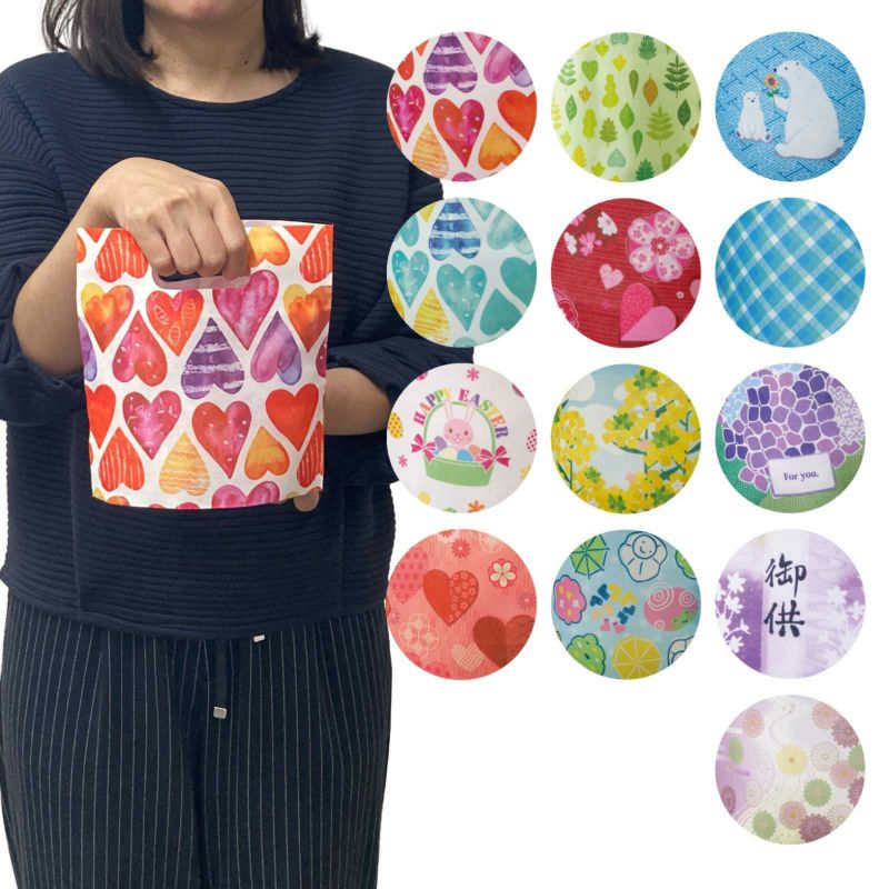 ラッピング｜小判抜きバッグミニFP　2024年春柄　20枚入