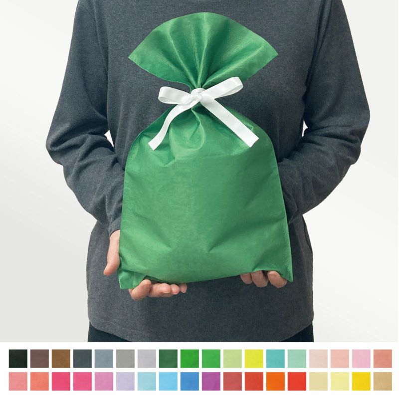 ソフトバッグ彩／S5サイズ　2穴リボン巾着 100枚入｜ラッピング資材の仕入れならラッピングの森