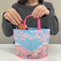 シンプルトートミニFP 桜に染まる街柄 20枚入｜不織布製品や包装資材の