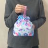 ラッピング｜ 手提げ巾着　水彩朝顔柄FP　20枚入～