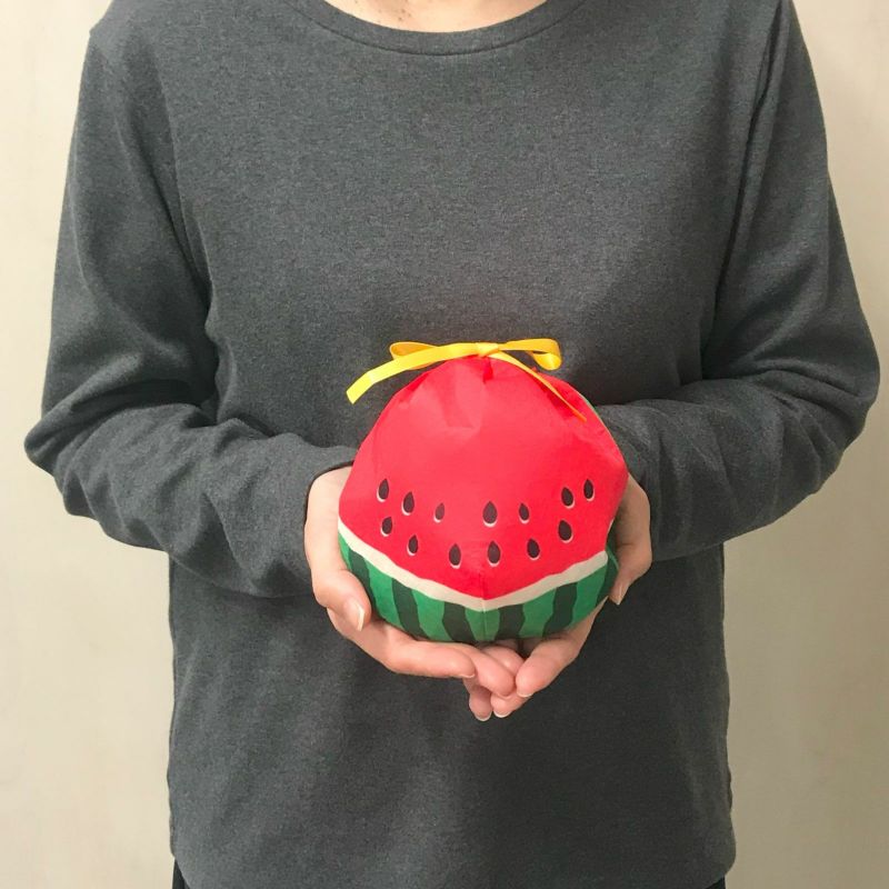 ラッピング｜おてだま巾着FP　西瓜（すいか）