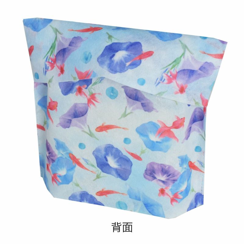 ラッピング｜フラップスタンドバッグFP　水彩朝顔柄
