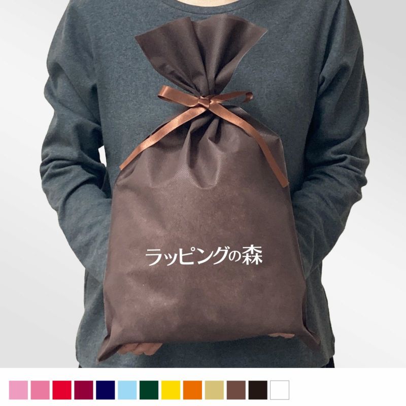 ラッピング｜【１０００枚以上専用】ソフトバッグベーシックS6　2穴リボン巾着　名入れ有 100枚入
