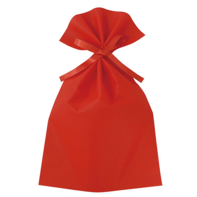 ラッピング｜【１０００枚以上専用】ソフトバッグベーシックS6　2穴リボン巾着　名入れ有 100枚入