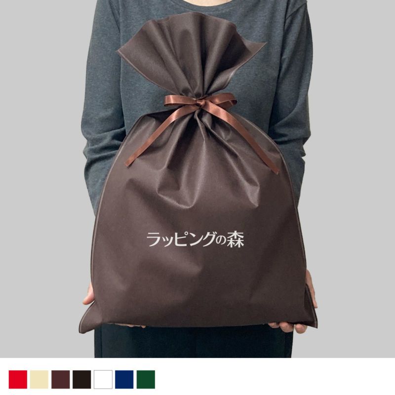 ラッピング｜ソフトバッグベーシックS7厚　2穴リボン巾着　名入れ有 100枚入