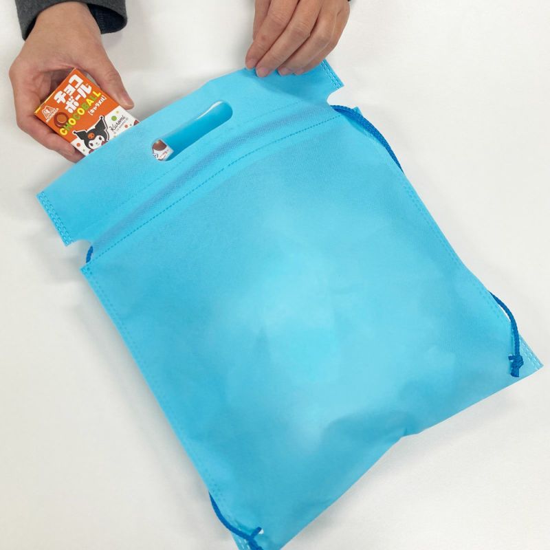 ラッピング｜【1000枚以上専用】ナップサック　名入れ有（ブルー）　100枚入