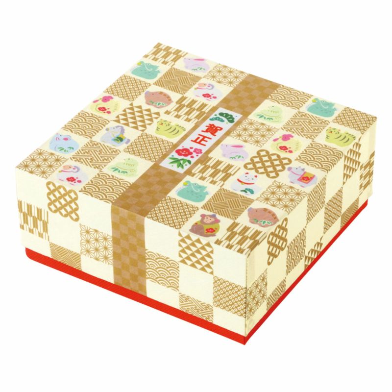 ラッピング｜フラットボックス 16×16　秋冬柄　25枚入