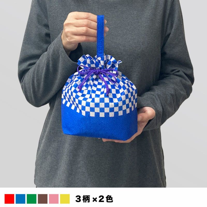 ラッピング｜【小ロット】和柄手提げ巾着FP　50枚入