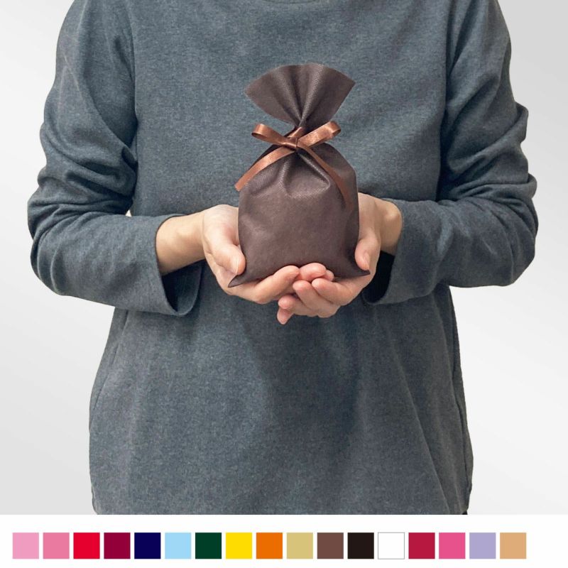 ラッピング｜ソフトバッグベーシックS2　2穴リボン巾着 10枚入