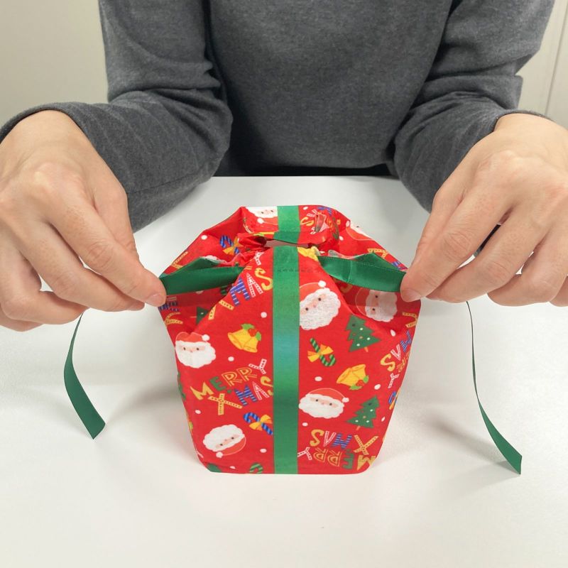ラッピング｜ハコ巾着　クリスマス柄ＦＰ　20枚入～