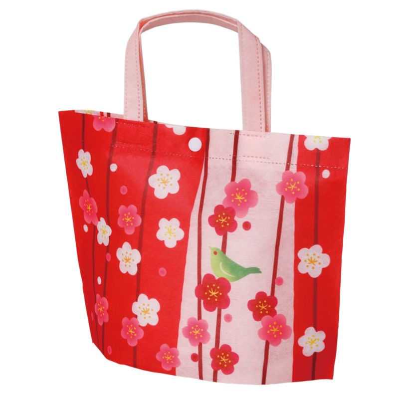 ラッピング｜シンプルトートミニ　梅うぐいす柄ＦＰ　20枚入～