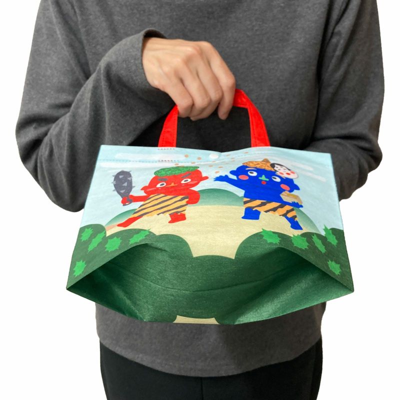 ラッピング｜【節分】シンプルトート（ミニ）鬼柄｜不織布ラッピング袋｜20枚入～