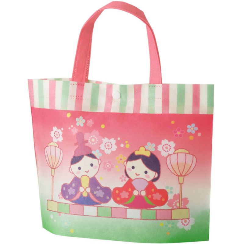 ラッピング｜【ひな祭り】シンプルトート（ミニ）ひなまつり柄｜不織布ラッピング袋｜20枚入