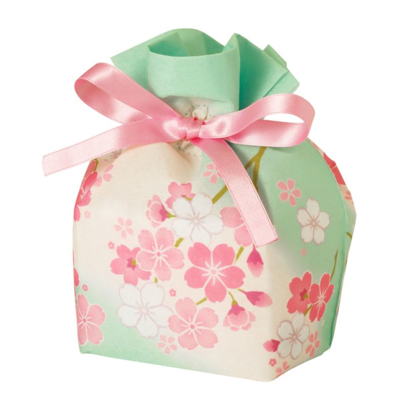 ラッピング｜【春ギフト】巾着（特小）桜びより柄｜不織布ラッピング袋｜20枚入～