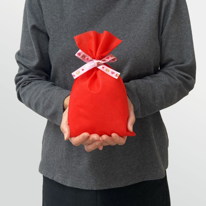 ラッピング｜ソフトバッグ2穴リボン（S3）｜薄手｜不織布包装袋｜50枚入～