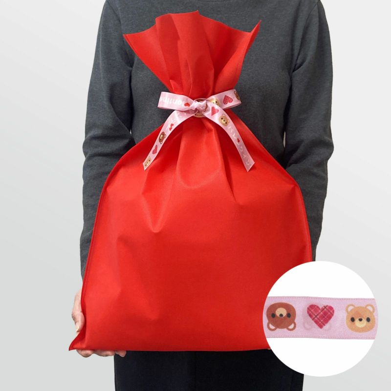 ラッピング｜ソフトバッグ2穴リボン（S7）｜厚手｜不織布包装袋｜50枚入～