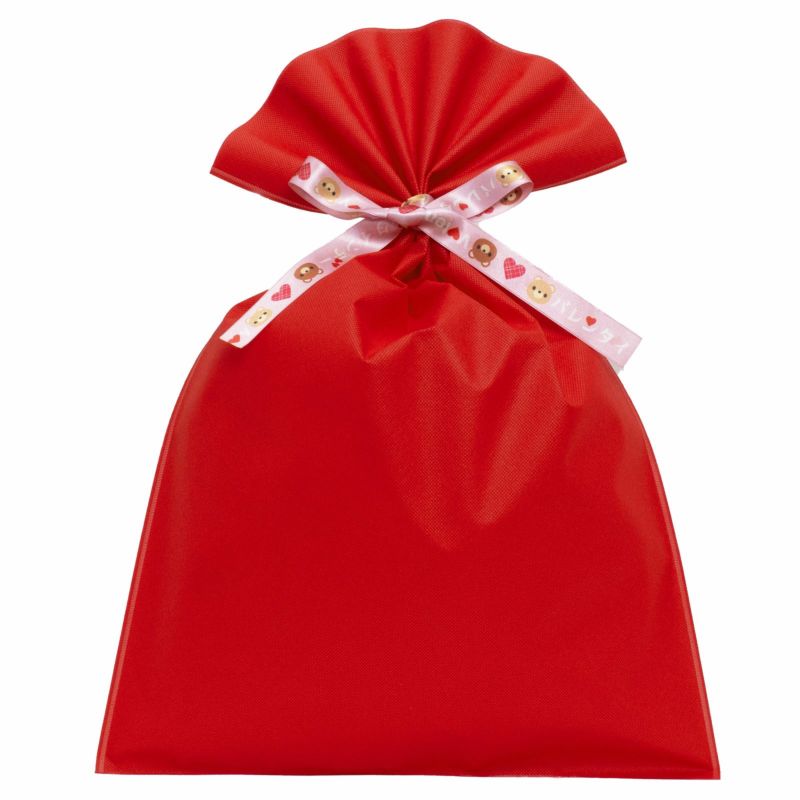 ラッピング｜ソフトバッグ2穴リボン（S7）｜厚手｜不織布包装袋｜50枚入～