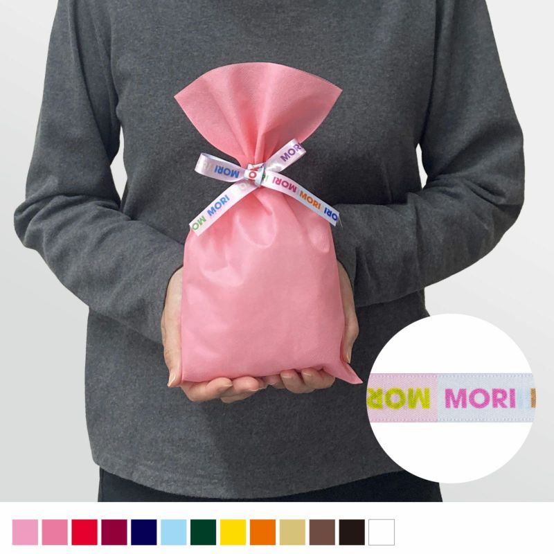 ラッピング｜【リボン名入れ】ソフトバッグ2穴リボン（S4）｜薄手｜不織布包装袋｜100枚入
