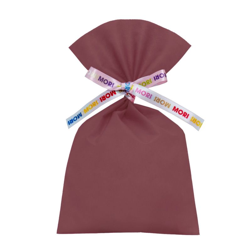 ラッピング｜【リボン名入れ】ソフトバッグ2穴リボン（S4）｜薄手｜不織布包装袋｜100枚入