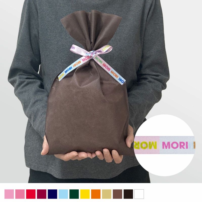 ラッピング｜【リボン名入れ】ソフトバッグ2穴リボン（S5）｜薄手｜不織布包装袋｜100枚入