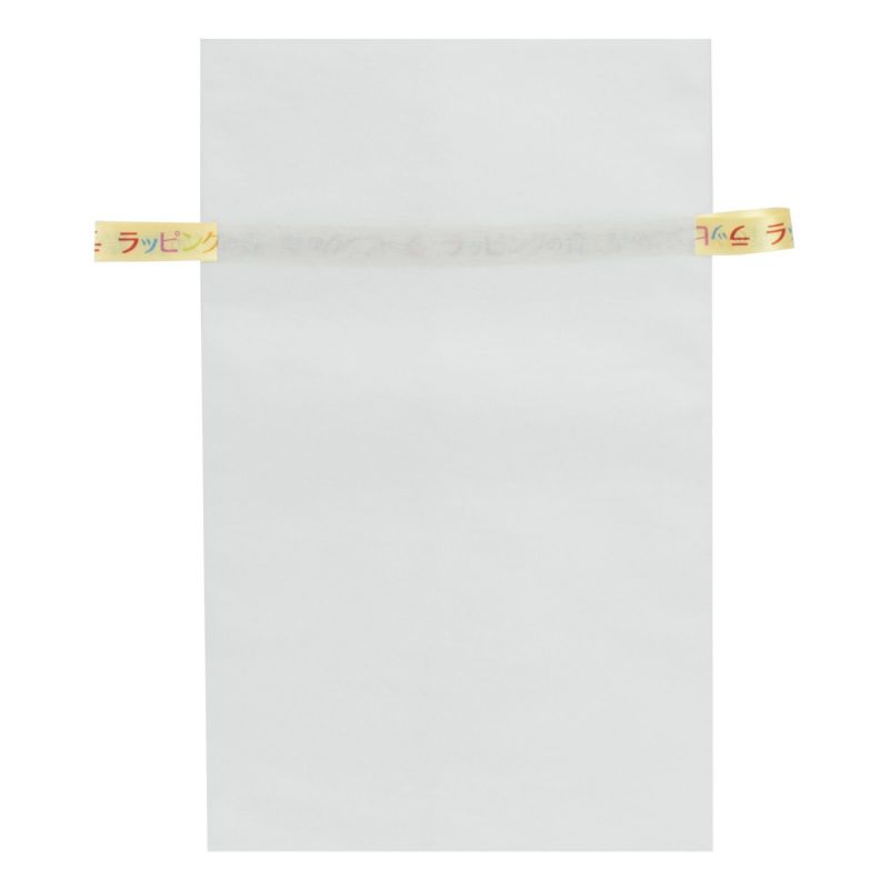 ラッピング｜【リボン名入れ】ソフトバッグ2穴リボン（S6）｜薄手｜不織布包装袋｜100枚入