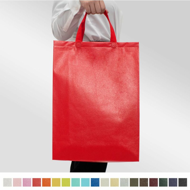 ラミ不織布バッグ　角底　中縦サイズ｜100枚入～